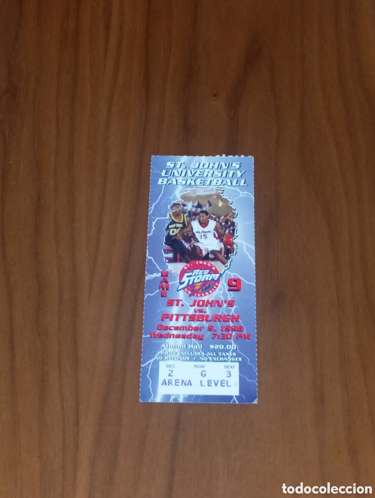 Coleccionismo deportivo: ENTRADA NCAA BASKETBALL ST. JOHNS VS PITTSBURGH 1998 - Foto 1