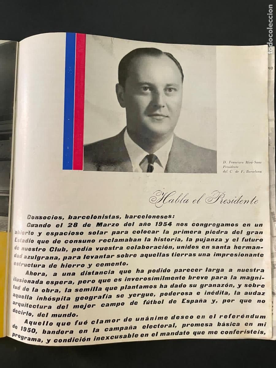 Coleccionismo deportivo: CF BARCELONA (BAR&Ccedil;A) INAUGURACION DEL ESTADIO - PROGRAMA, ILUSTRADO - A&Ntilde;O 1957 - Foto 6