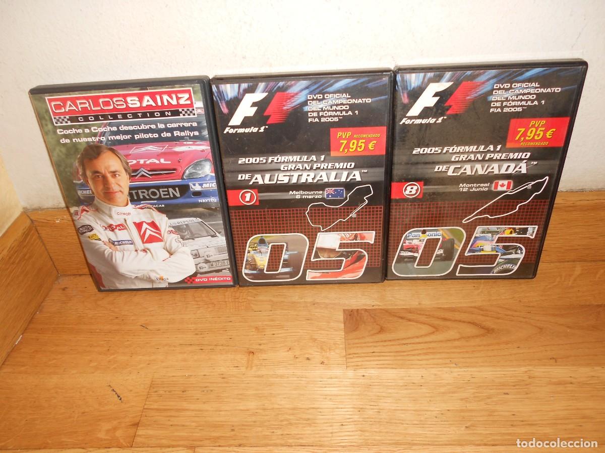 Coleccionismo deportivo: LOTE 3 DVDs de COCHES : FORMULA 1 ( F1 ) / CARLOS SAINZ - DISPONGO de mas DVDs de DEPORTES - 1&euro;y+