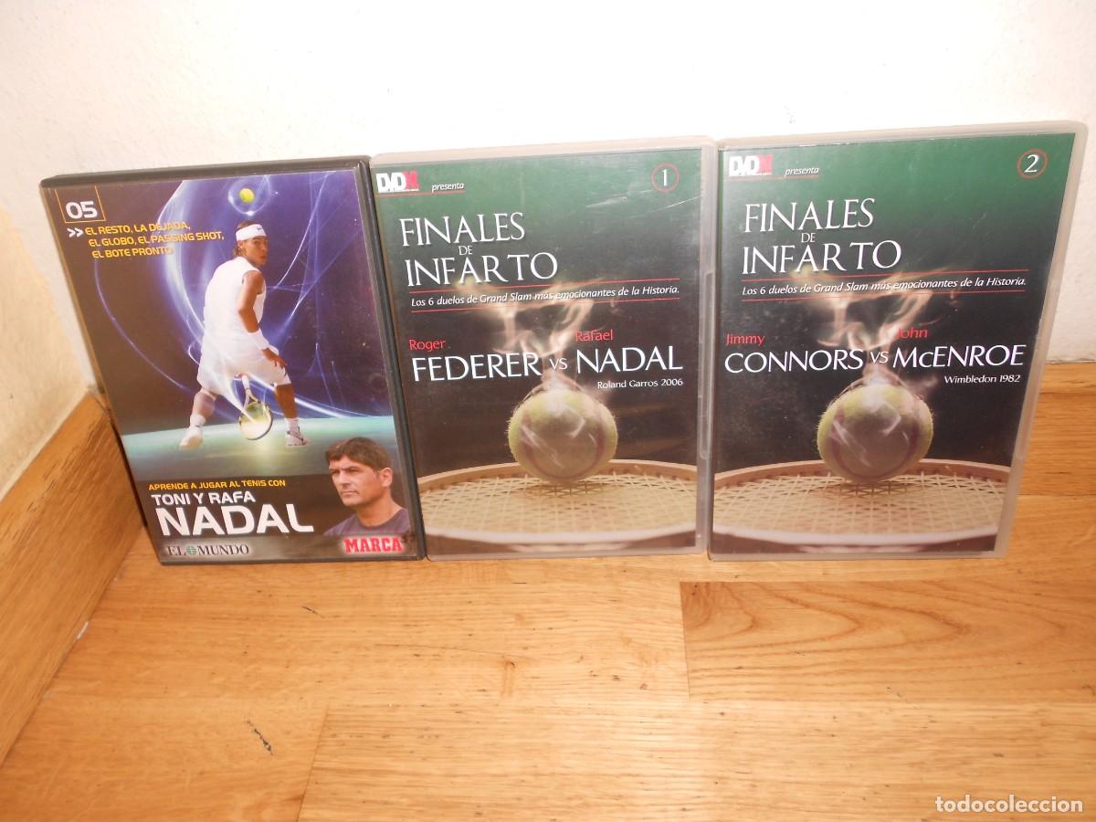 Coleccionismo deportivo: LOTE 3 DVDs de TENIS : TONI y RAFA NADAL / ROGER FEDERER - DISPONGO de mas DVDs de DEPORTES - 1&euro;y+