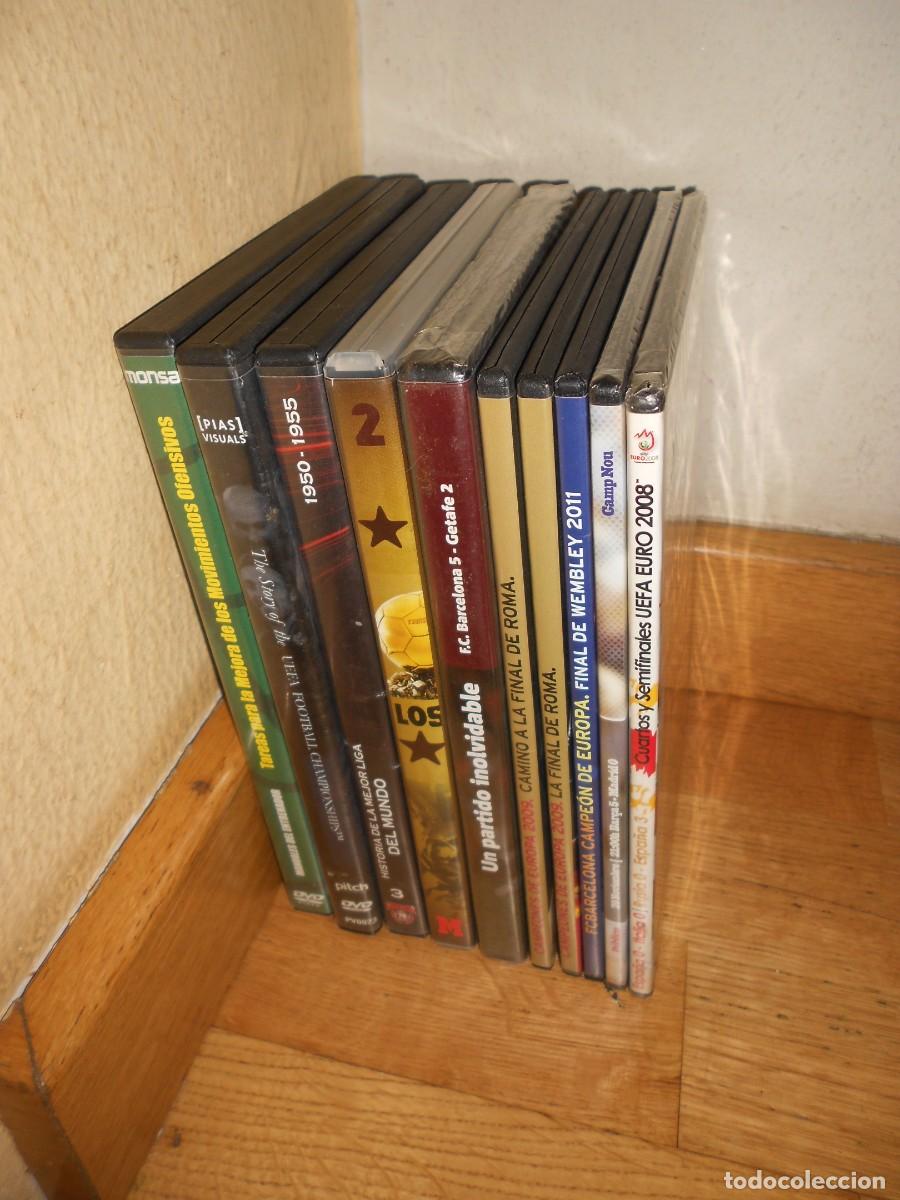 Coleccionismo deportivo: LOTE 10 DVDs de FUTBOL : ESPA&Ntilde;A / BAR&Ccedil;A / BAR&Ccedil;A-MADRID / MESSI / RONALDINHO / ZIDANE / UEFA etc 1&euro;y+
