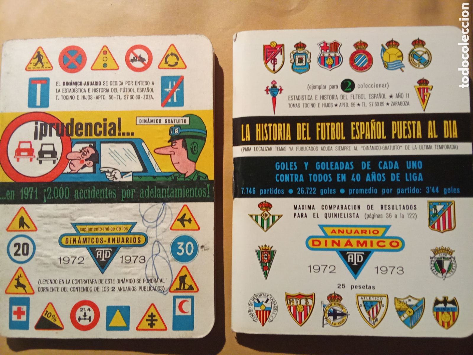 Coleccionismo deportivo: ANUARIO DINAMICO ,ediciones deportivas, 1972/1973 JMJ