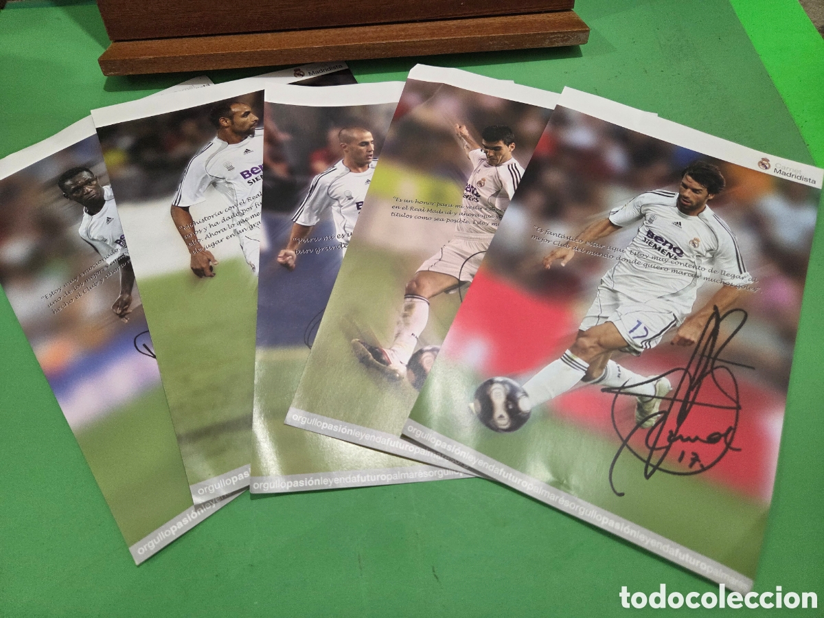 Coleccionismo deportivo: CINCO L&Aacute;MINAS-FICHAS...&rdquo;&rdquo;JUGADORES DEL REAL MADRID&rdquo;&rdquo;...2006...