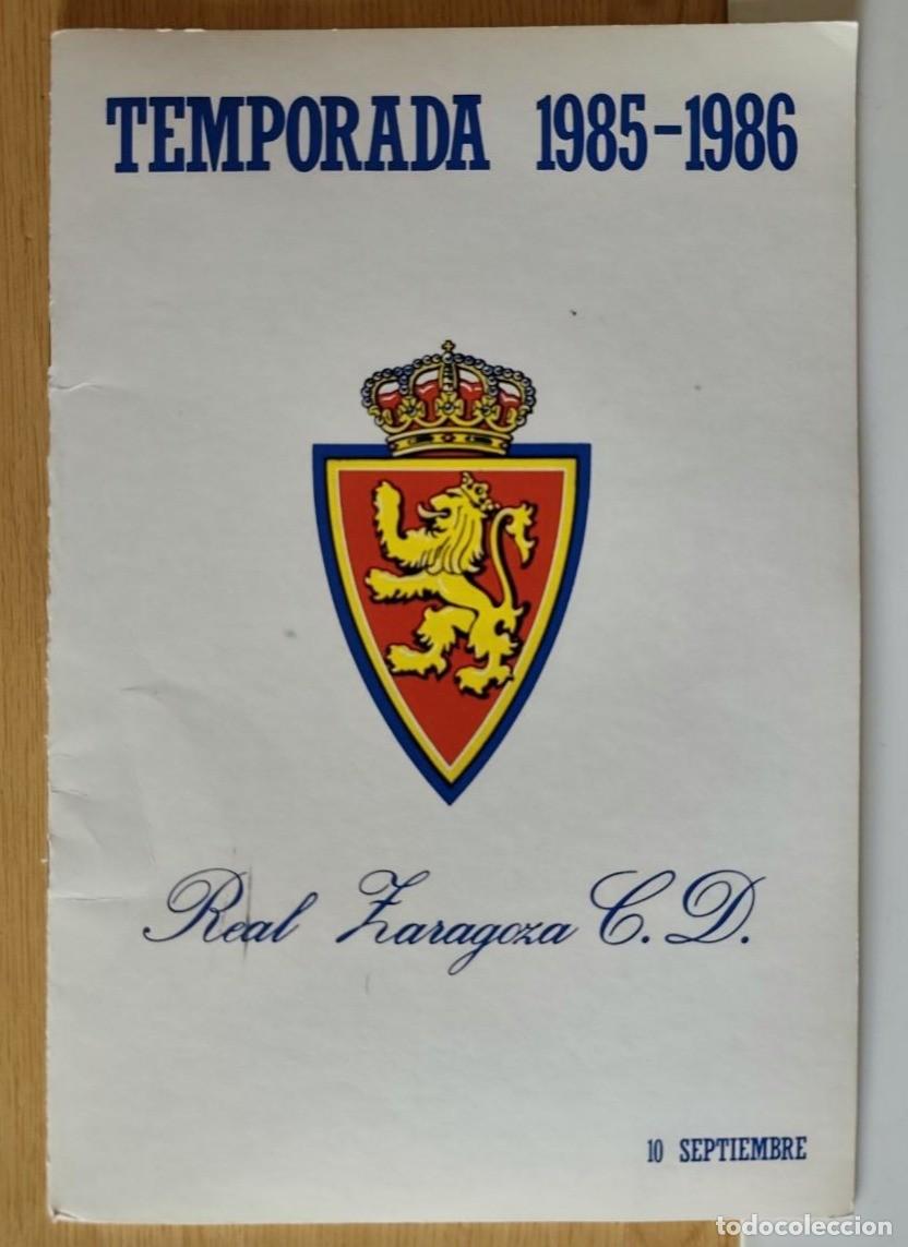 Coleccionismo deportivo: DOSSIER DE SOCIOS REAL ZARAGOZA 1985-86 - Foto 1