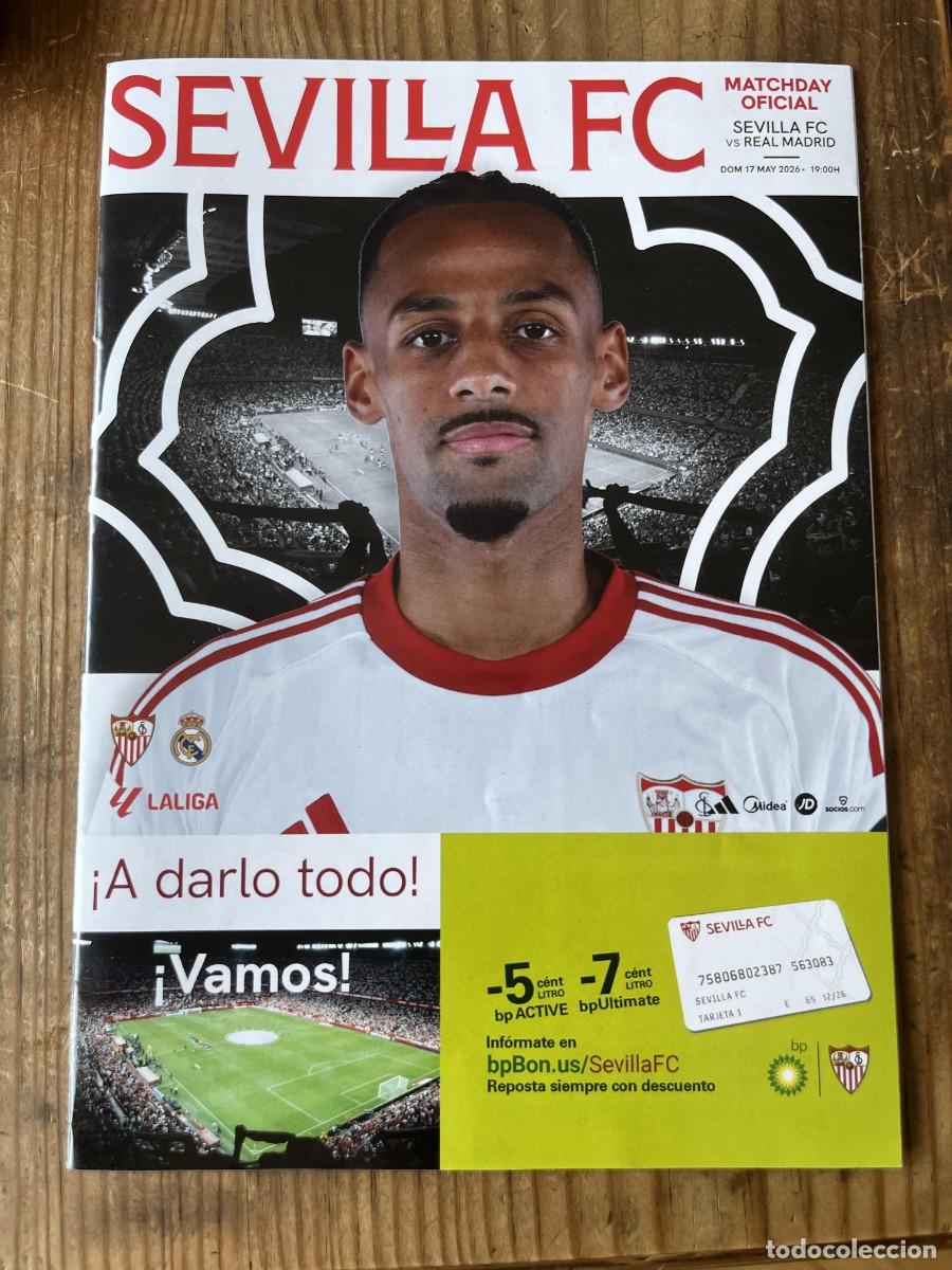 Coleccionismo deportivo: PROGRAMA OFICIAL SEVILLA 0-1 REAL MADRID TEMPORADA 2025 2026 DEBUT ALVARO LEIVA