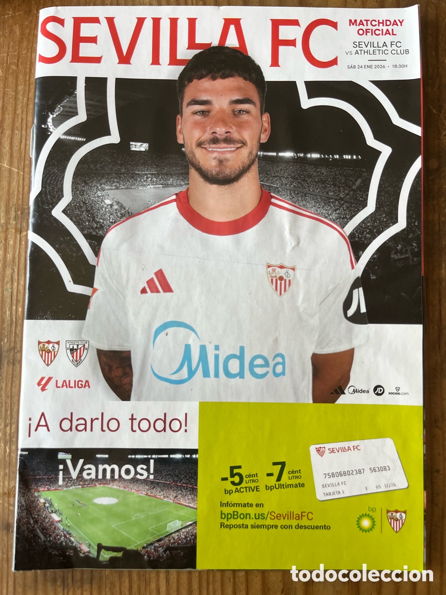 Coleccionismo deportivo: PROGRAMA OFICIAL SEVILLA 2-1 ATHLETIC BILBAO TEMPORADA 2025 2026 DEBUT ASIER HIERRO