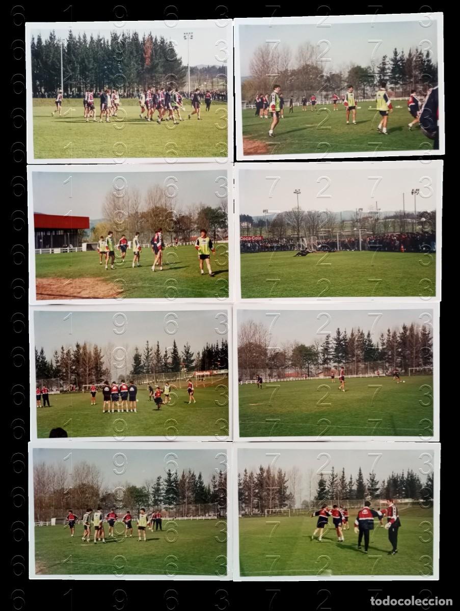 Coleccionismo deportivo: ATHLETIC DE BILBAO A&Ntilde;OS 90 8 FOTOGRAFIAS 18X12 CR3