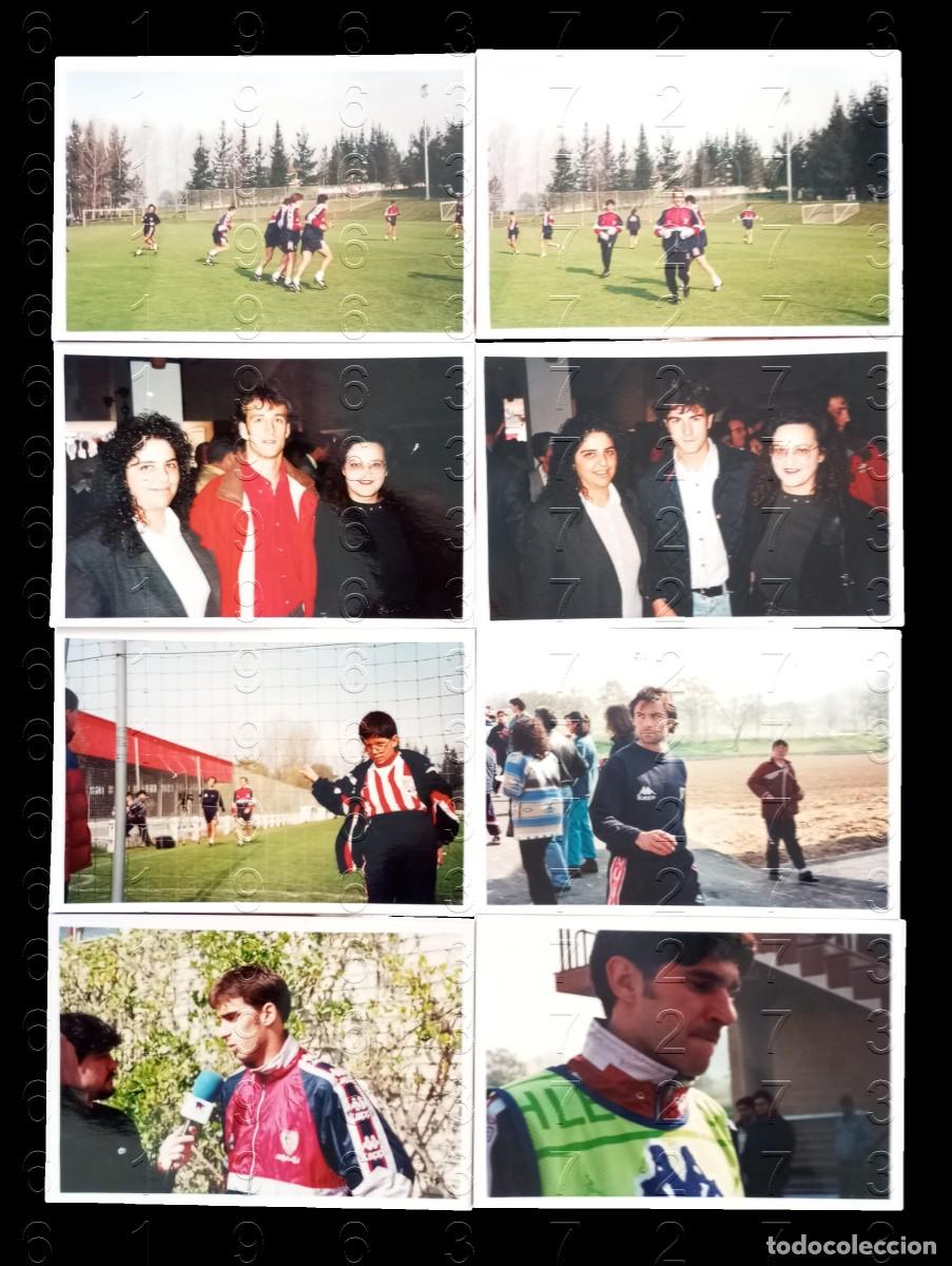 Coleccionismo deportivo: ATHLETIC DE BILBAO A&Ntilde;OS 90 8 FOTOGRAFIAS 18X12 CR3