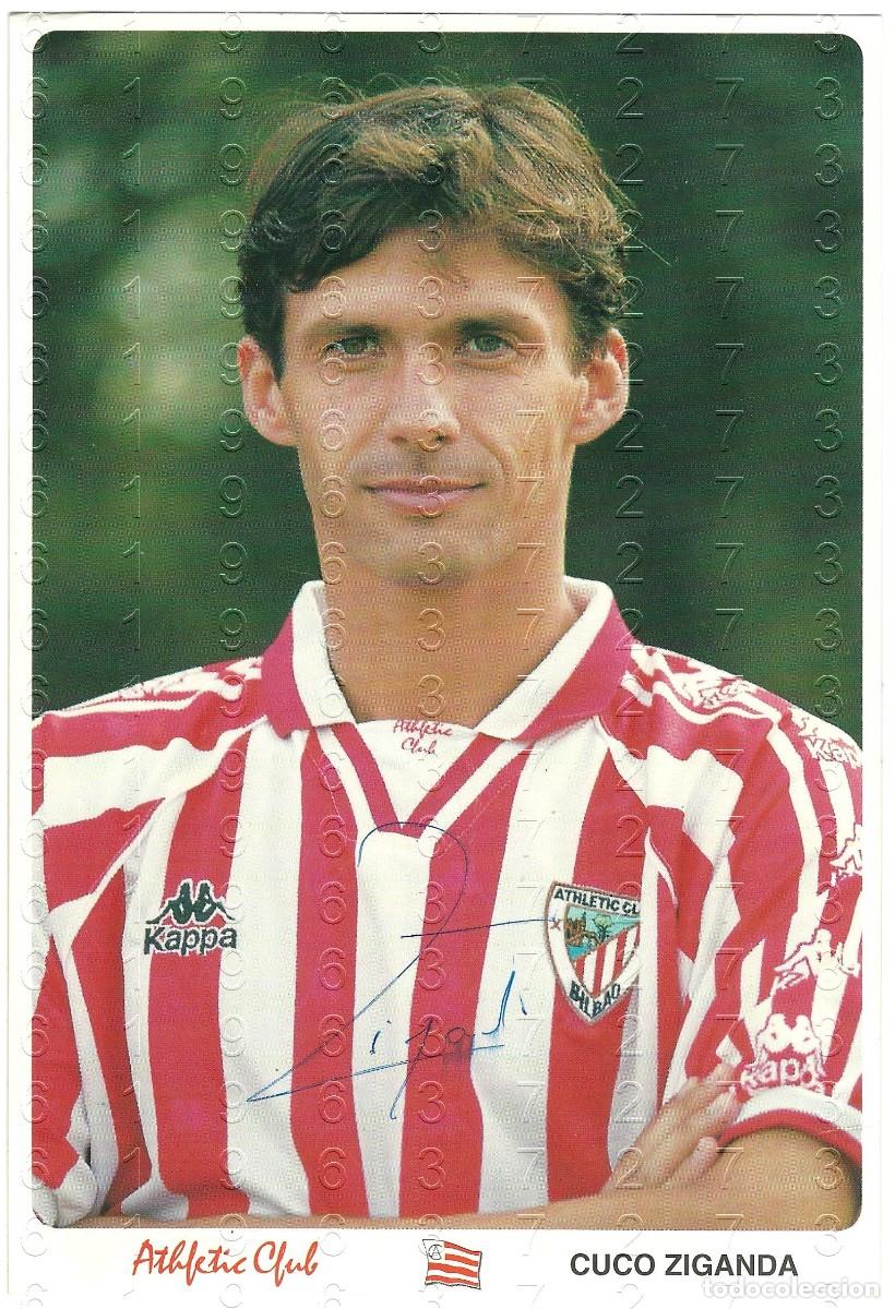 Coleccionismo deportivo: CUCO ZIGANDA FIRMADA AUTOGRAFA ATHLETIC DE BILBAO 18X12 B49