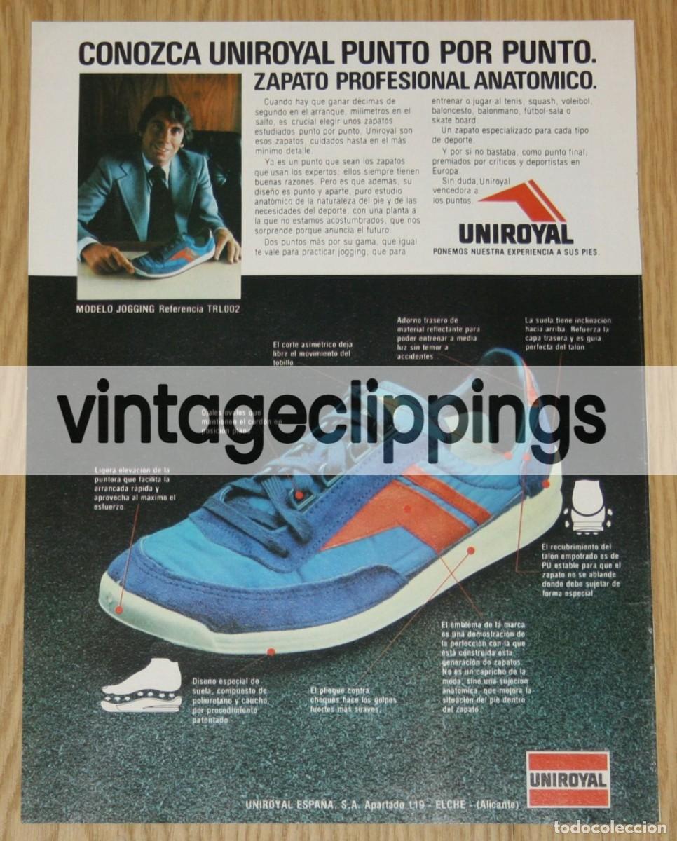 Coleccionismo deportivo: MANOLO SANTANA Publicidad Uniroyal 1980 Zapatilla Deportiva Zapato Tenis Anuncio