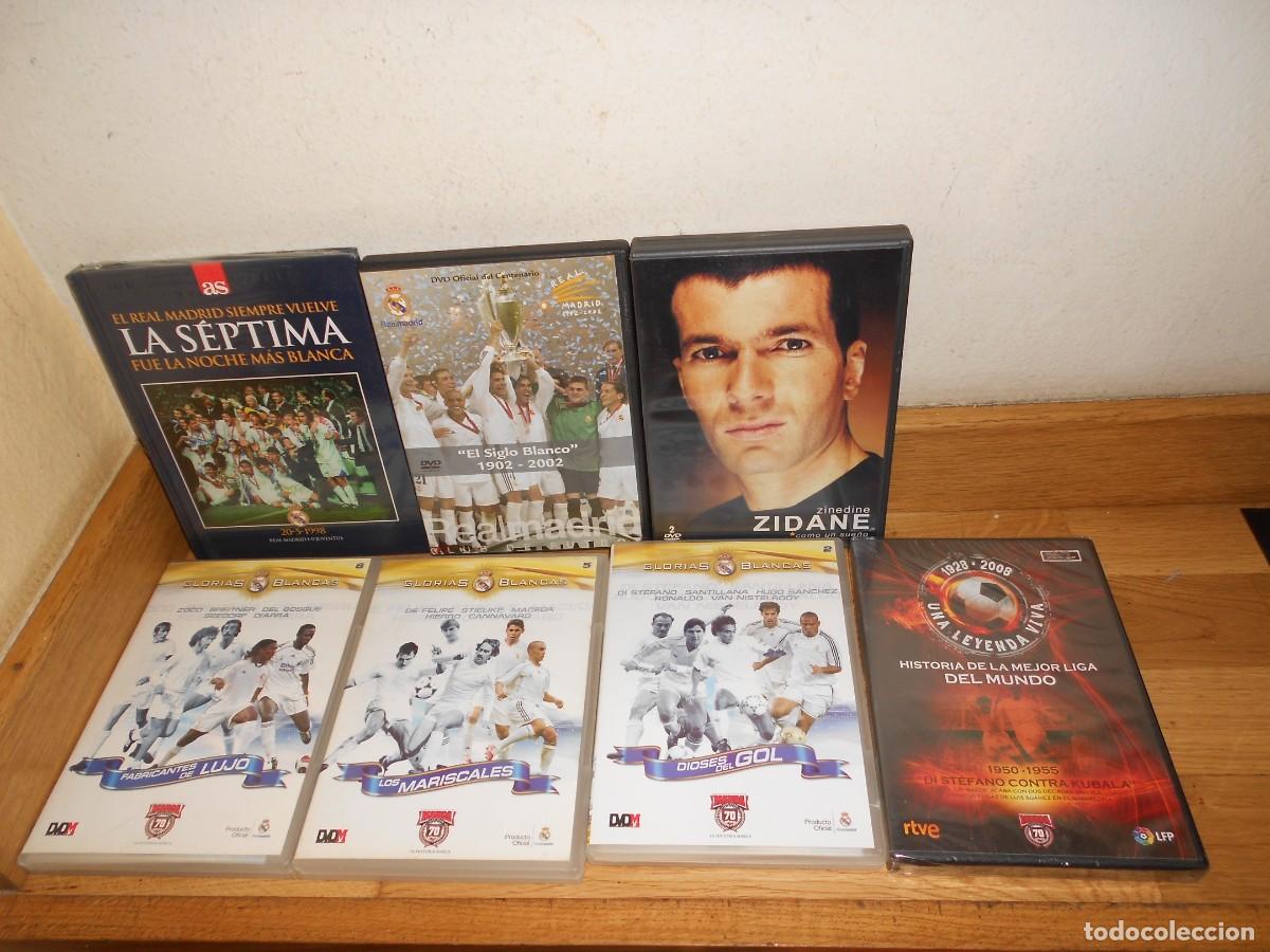 Collectionnisme sportif: REAL MADRID - LOTE 8 DVDs : ZIDANE / DI STEFANO / DIOSES del GOL / la SEPTIMA / un SIGLO BLANCO 1&euro;y+