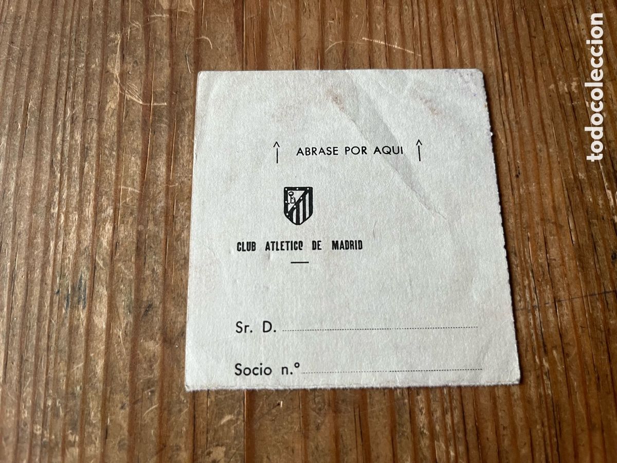 Coleccionismo deportivo: R31940 DOCUMENTO RECIBO COBRADOR DEL CLUB ATLETICO DE MADRID A&Ntilde;OS 60 70 SOCIO ABONADO