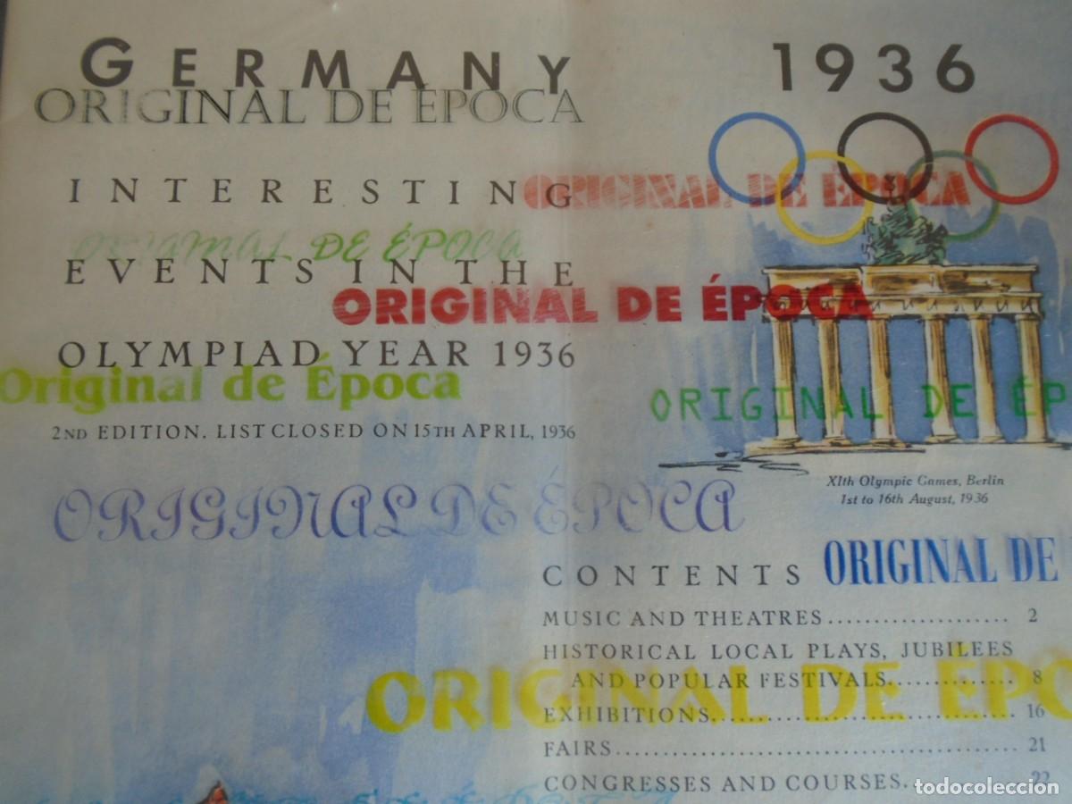 Coleccionismo deportivo: (F-260700)CATALOGO EVENTOS OLIMPIADAS DE BERLIN 1936