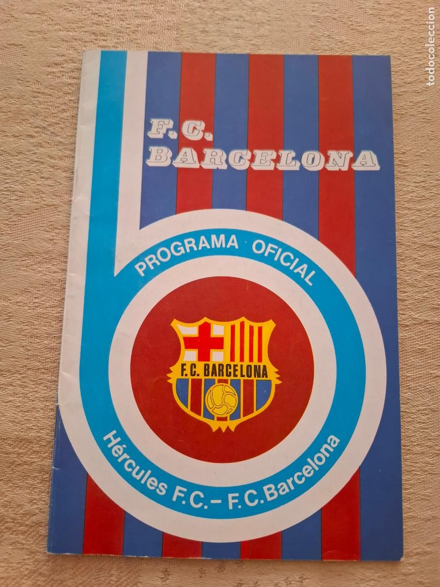 Coleccionismo deportivo: PROGRAMA OFICIAL FC.BARCELONA - H&Eacute;RCULES CF - CAMPIONAT NACIONAL DE LLIGA 1974-75 - n&ordm; 455