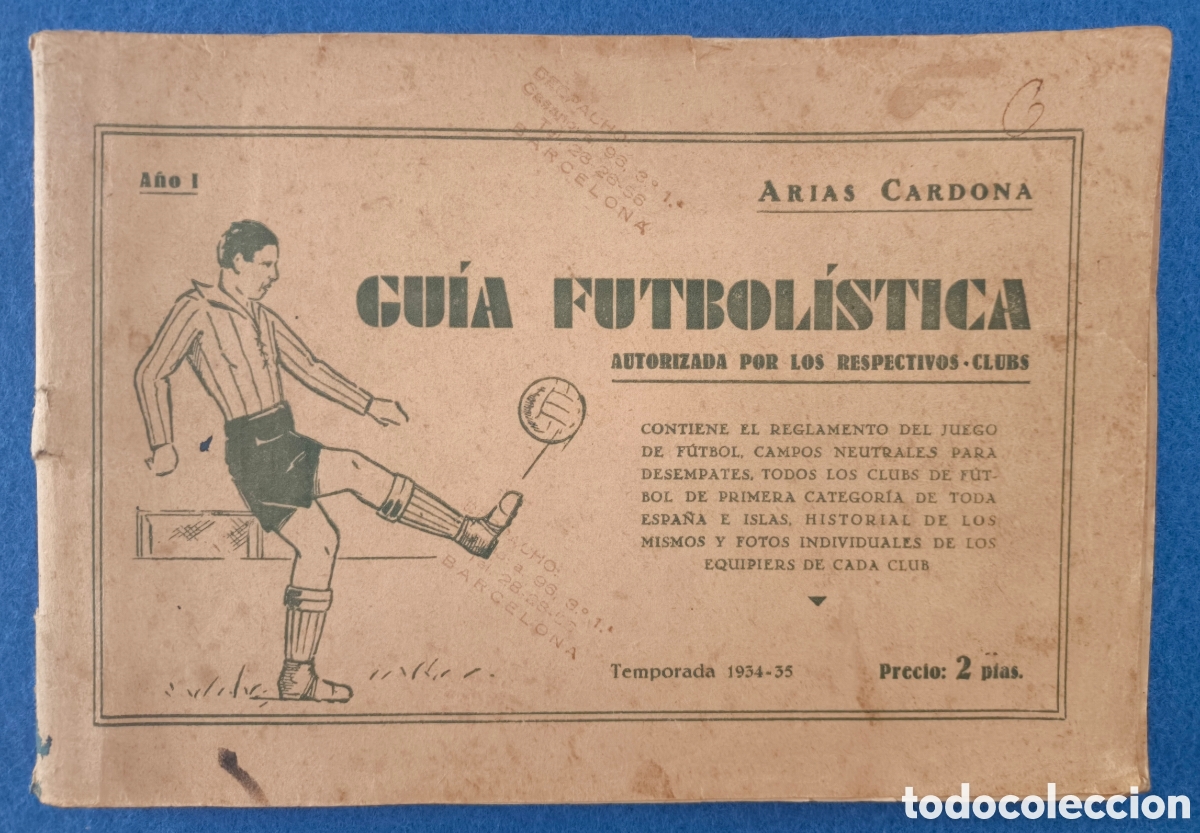 Coleccionismo deportivo: ESPA&Ntilde;A F&Uacute;TBOL GU&Iacute;A TEMP. 1934 - 1935