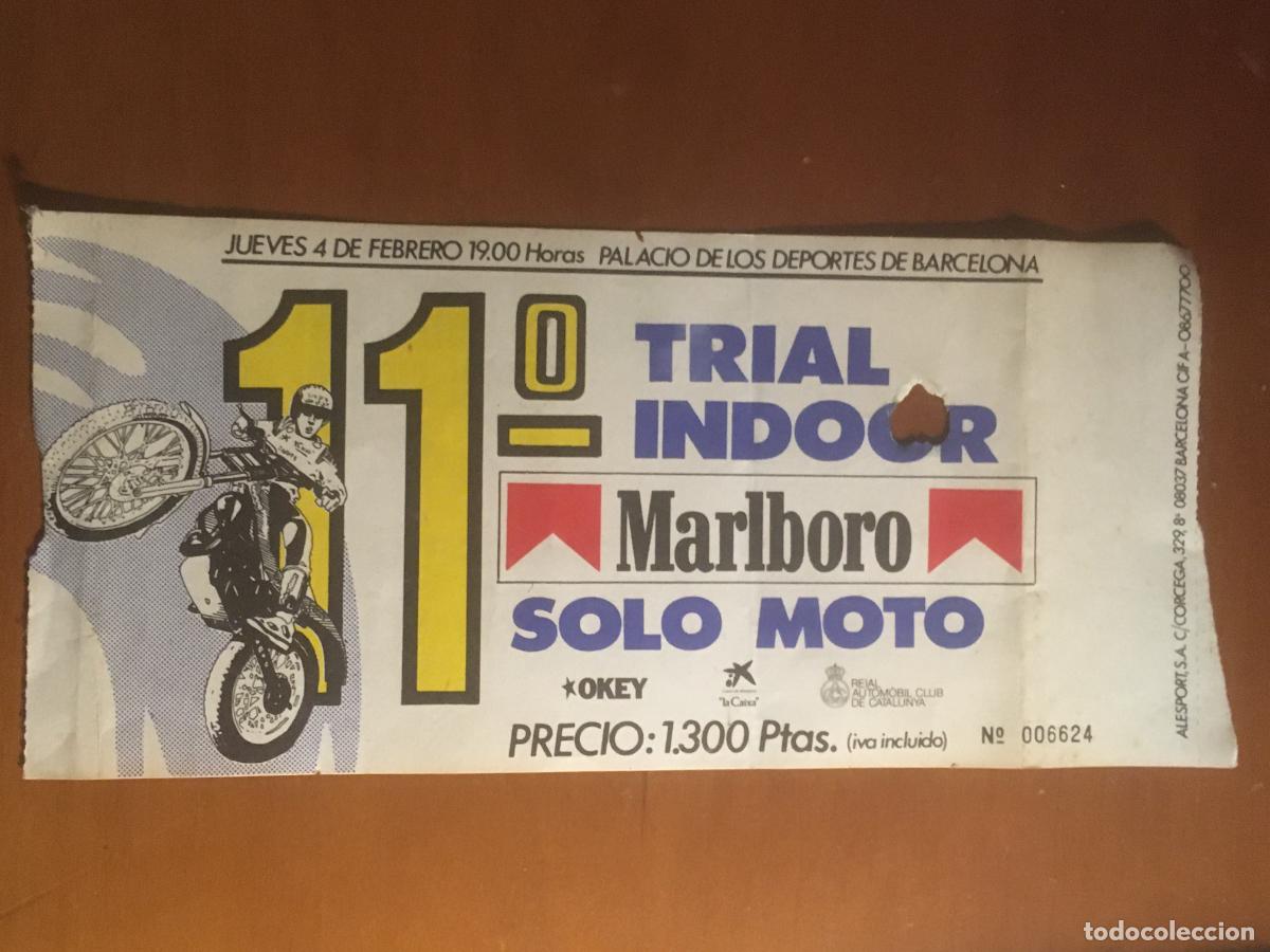 Sports collectibles: 11 trial indoor marlboro solo moto palacio deportes barcelona entrada original antigua