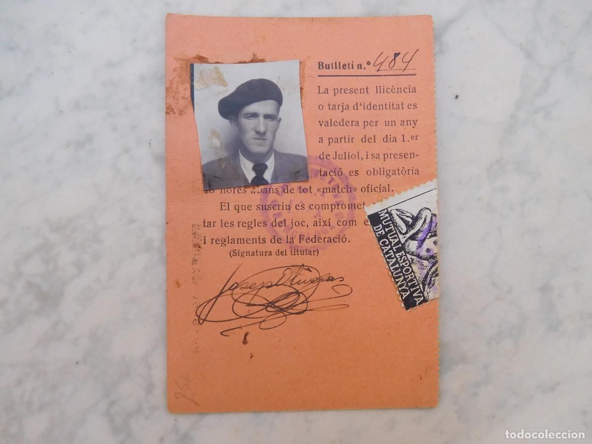 Coleccionismo deportivo: Llicencia de jugador Josep Oliveras 1936 C.D. Alcazar. F.C.F.A. F&uacute;tbol