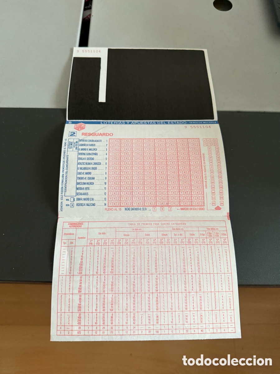Coleccionismo deportivo: QUINIELA. Jornada 13. 1991. COMPLETA CON CALCO - Foto 2