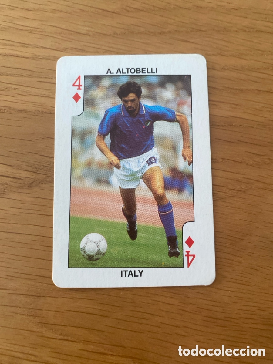 Coleccionismo deportivo: Carta naipe football euro 88 Altobelli 4 diamantes - Eurocup 1988 no panini album