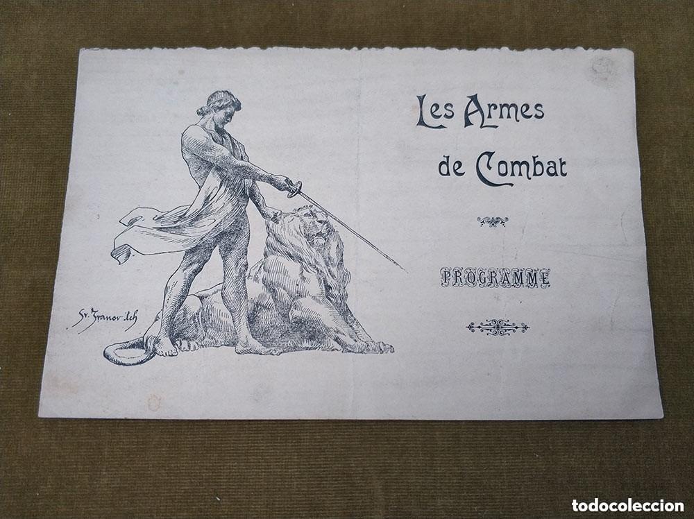 Coleccionismo deportivo: Raro programa esgrima les armes de combat assaut du 15 F&eacute;vrier a&ntilde;o 1908 Lucien Gaudin, francia