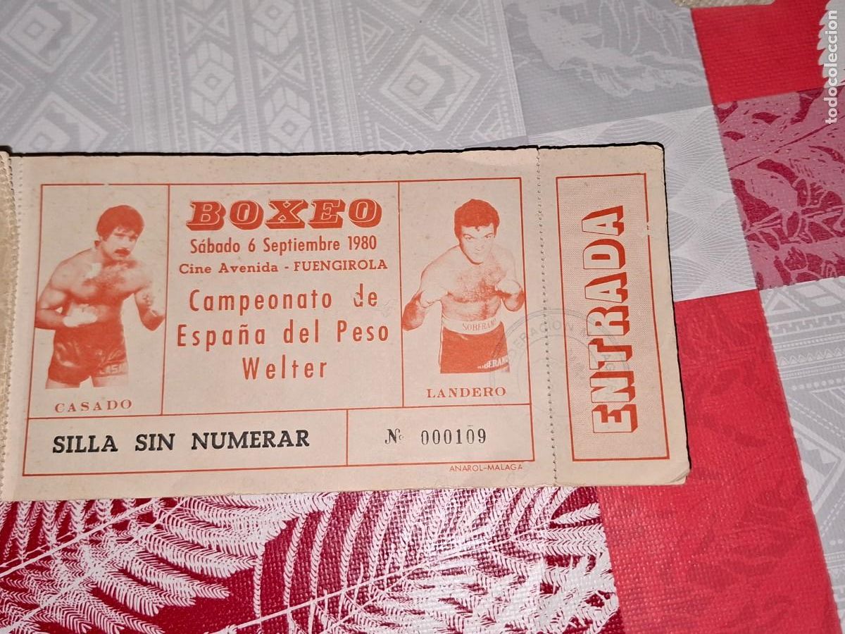 Sammelleidenschaft Sport: 70 Entradas correlativas del a&ntilde;o 1980 campeonato de Espa&ntilde;a de boxeo
