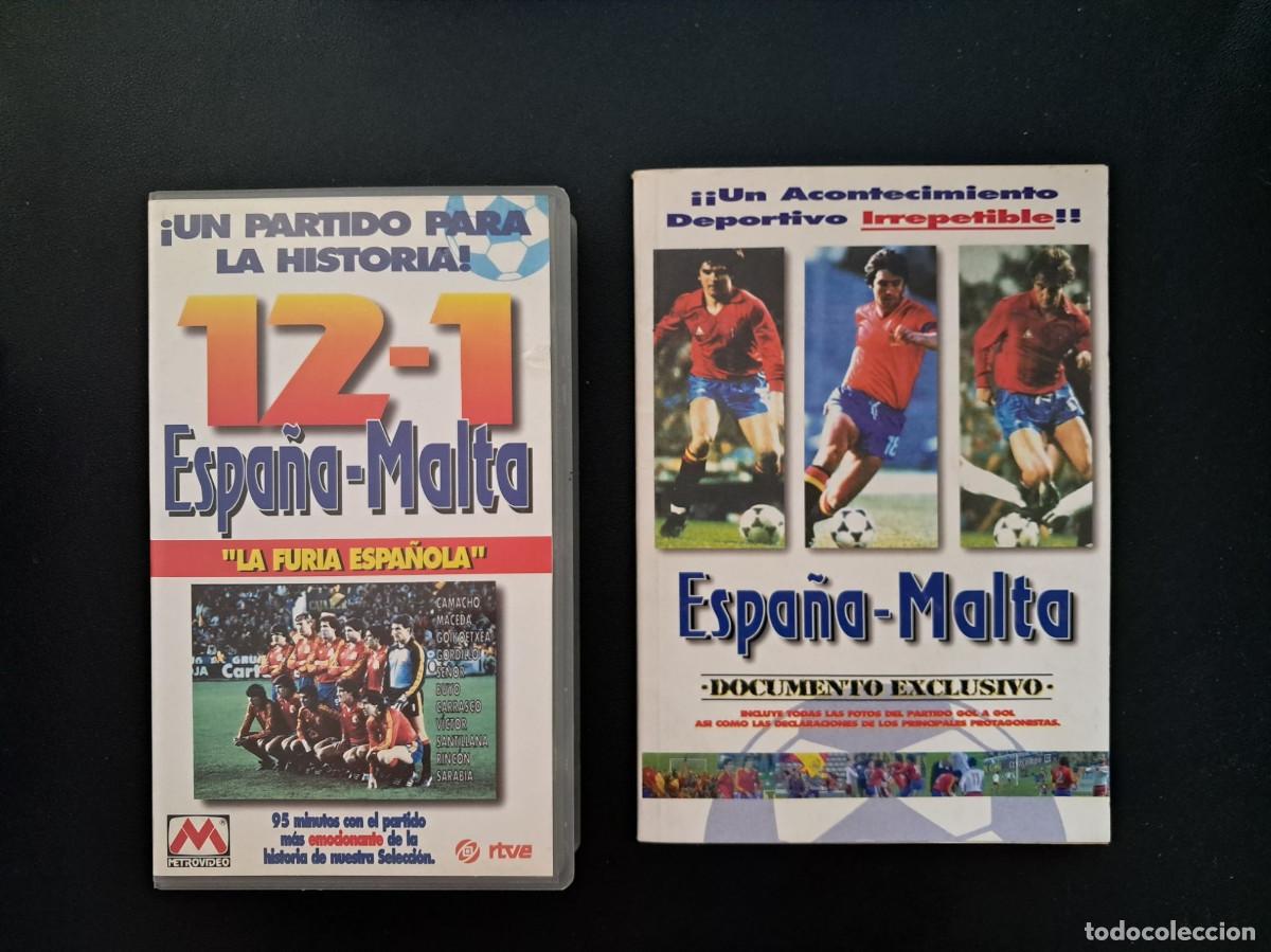 Collectionnisme sportif: VHS Espa&ntilde;a-Malta 12-1 + Libro Documento Exclusivo (Hist&oacute;rico Partido 1983)