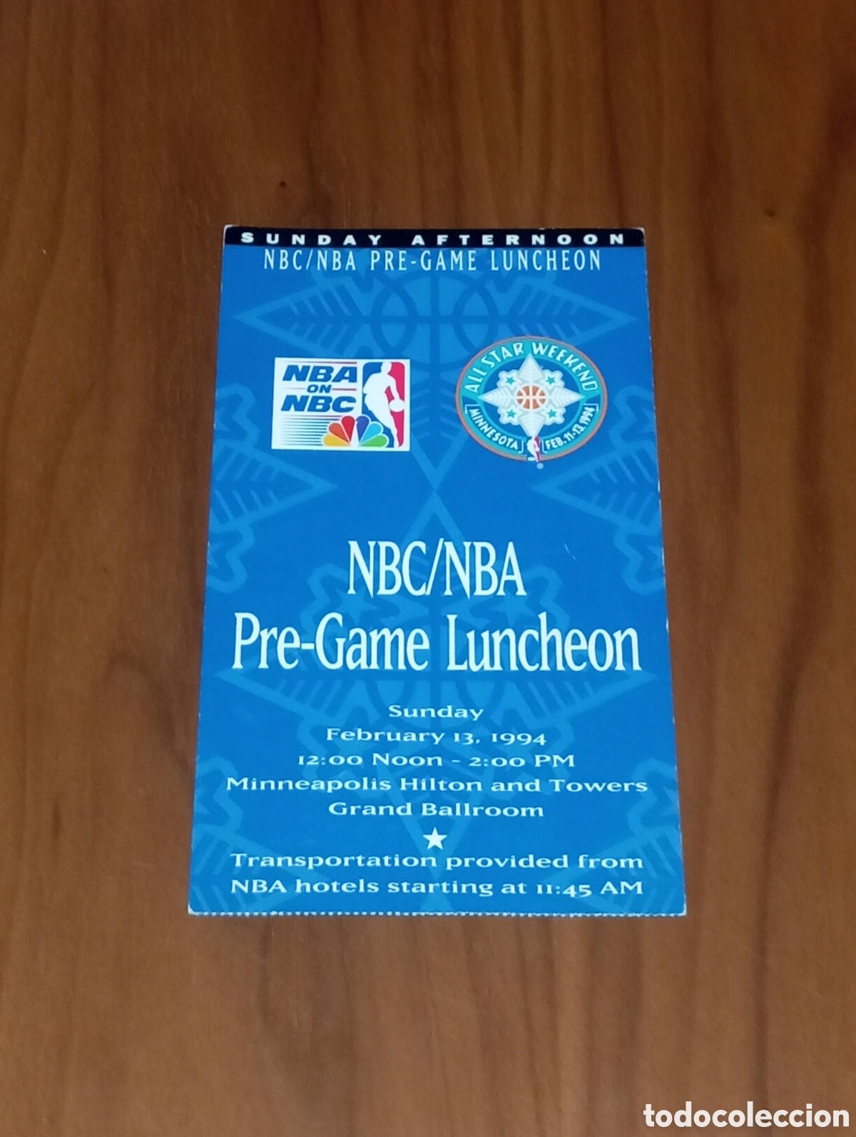 Coleccionismo deportivo: ENTRADA NBA ALL STAR PRE-GAME LUNCHEON 1994 MINNESOTA