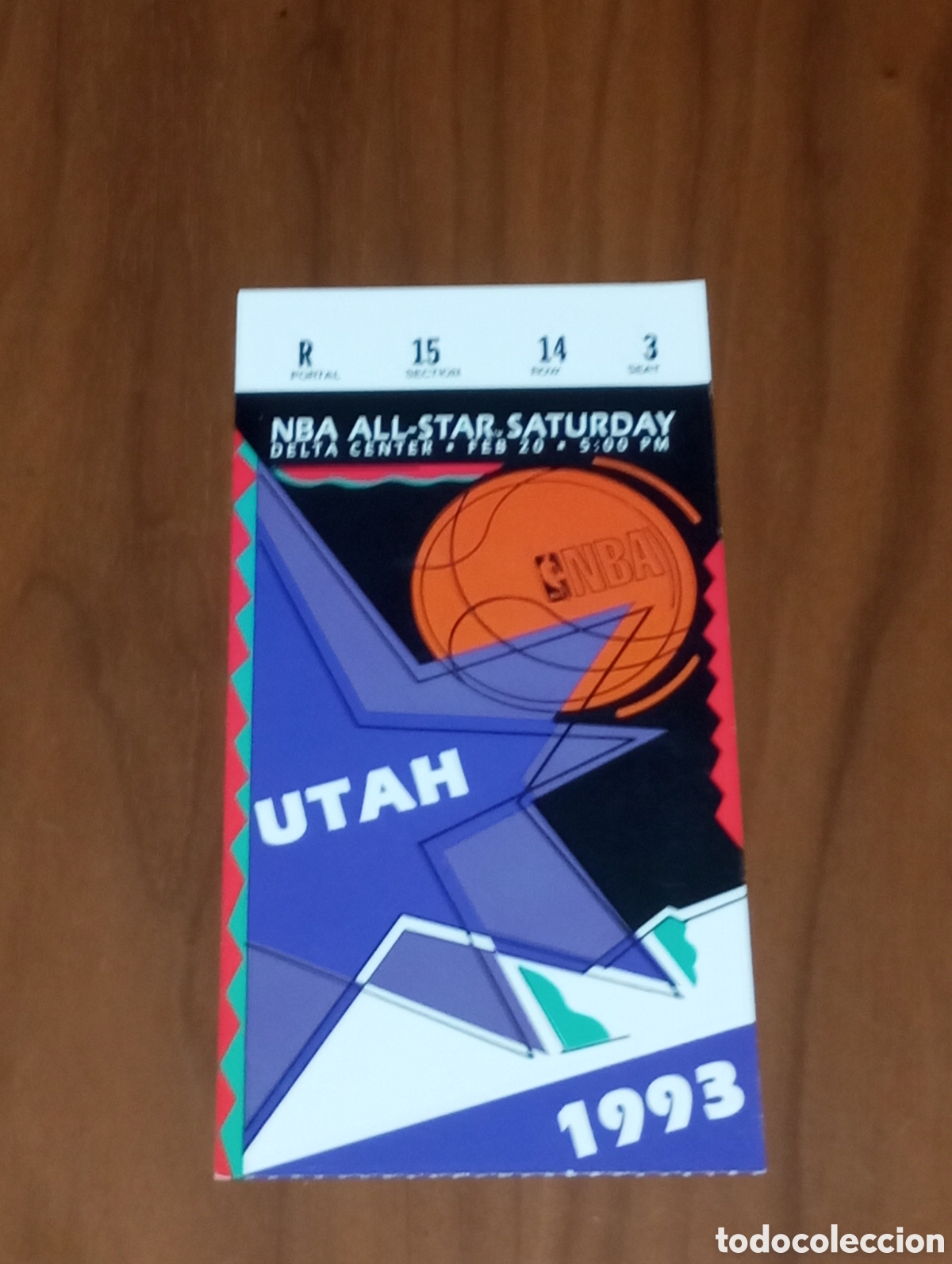Coleccionismo deportivo: ENTRADA ENTERA NBA ALL STAR SATURDAY 1993 UTAH