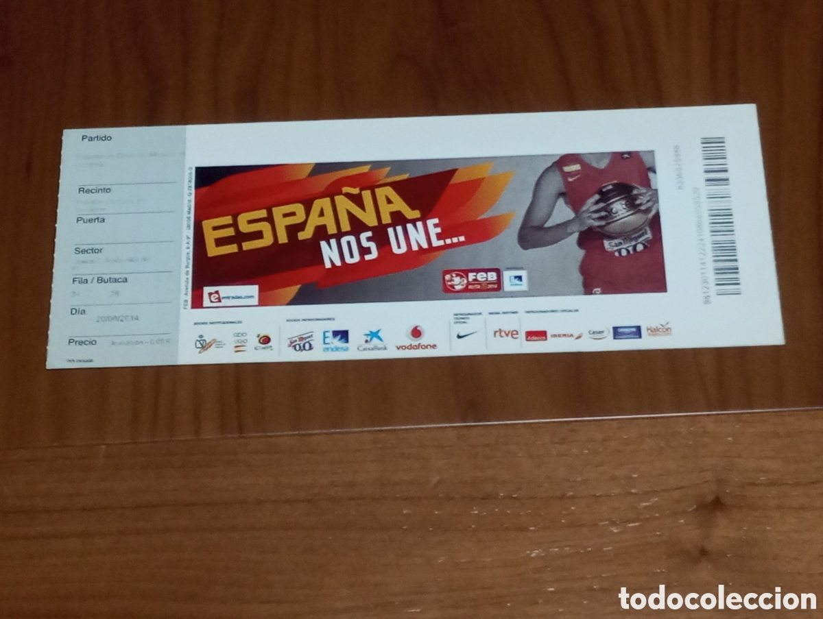 Coleccionismo deportivo: ENTRADA TORNEO BALONCESTO CIUTAT DE BADALONA 2014 ESPA&Ntilde;A CROACIA M&Eacute;XICO UCRANIA SEMIFINALES