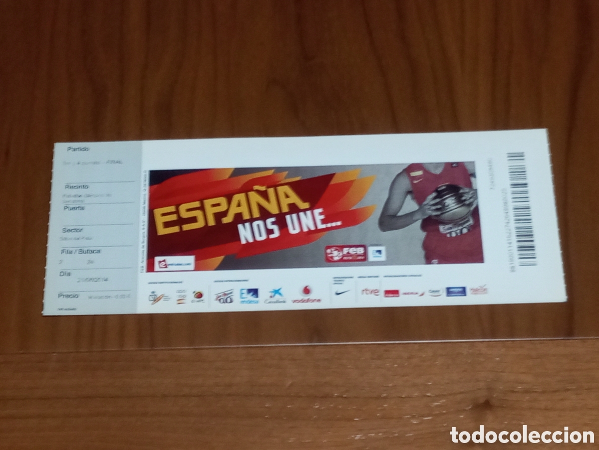 Coleccionismo deportivo: ENTRADA TORNEO BALONCESTO CIUTAT DE BADALONA 2014 ESPA&Ntilde;A CROACIA M&Eacute;XICO UCRANIA 4/4 PUESTO Y FINAL