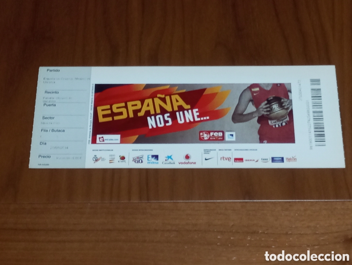 Coleccionismo deportivo: ENTRADA TORNEO BALONCESTO CIUTAT DE BADALONA 2014 ESPA&Ntilde;A CROACIA M&Eacute;XICO UCRANIA SEMIFINALES