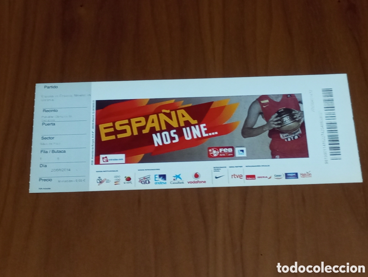 Coleccionismo deportivo: ENTRADA TORNEO BALONCESTO CIUTAT DE BADALONA 2014 ESPA&Ntilde;A CROACIA M&Eacute;XICO UCRANIA SEMIFINALES