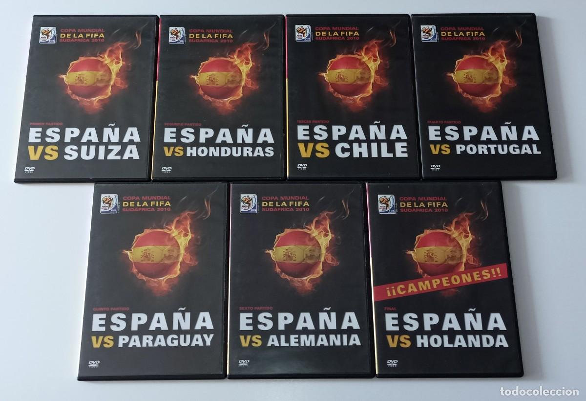 Coleccionismo deportivo: MUNDIAL FUTBOL SUDAFRICA 2010 - LOTE DE 7 DVDS CON LOS PARTIDOS DE LA SELECCION ESPA&Ntilde;OLA