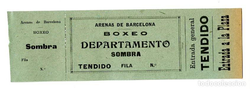 Coleccionismo deportivo: Entrada Boxeo Departamento Sombra Arenas