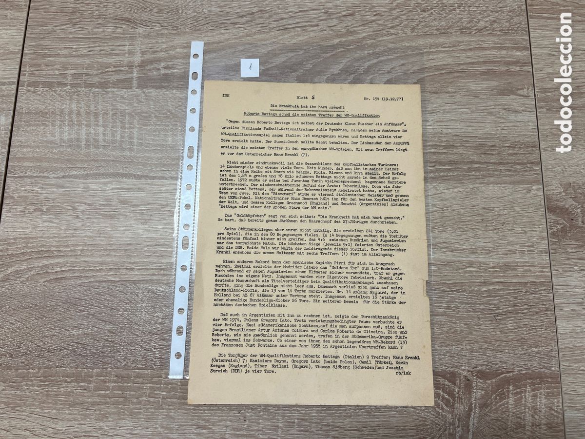 Sports collectibles: CARTA DOCUMENTO FIFA