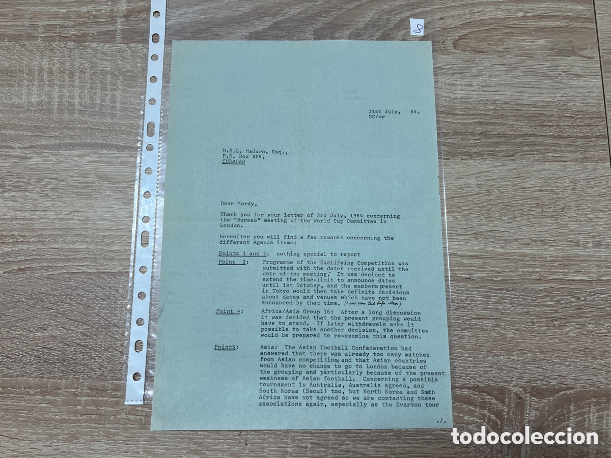 CARTA DOCUMENTO FIFA