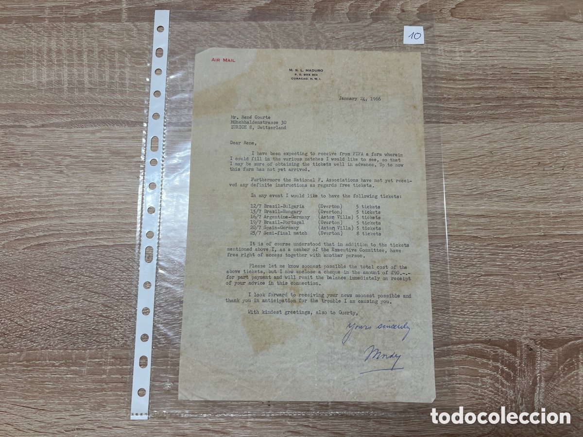 CARTA DOCUMENTO FIFA