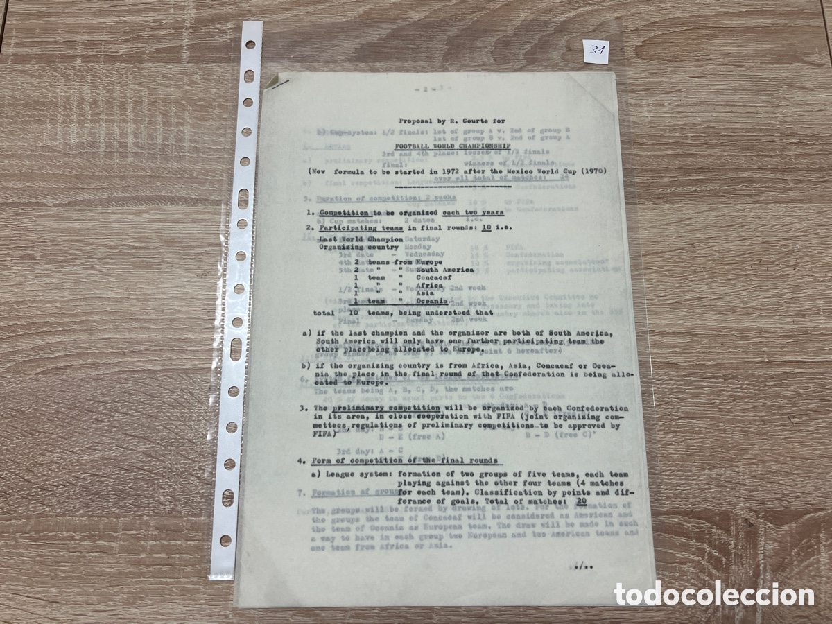 Coleccionismo deportivo: CARTA DOCUMENTO FIFA