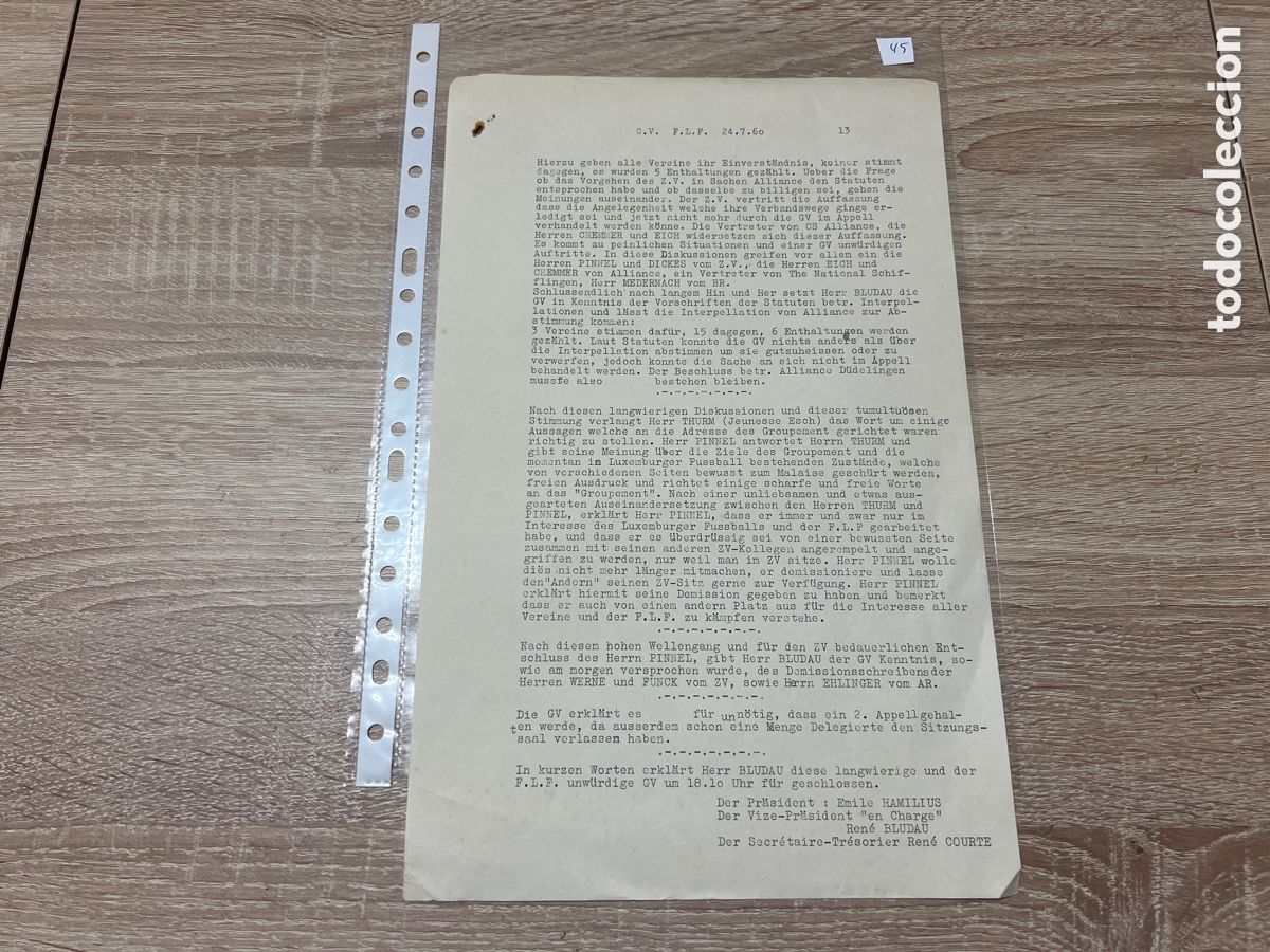 Coleccionismo deportivo: CARTA DOCUMENTO FIFA A&Ntilde;OS 60