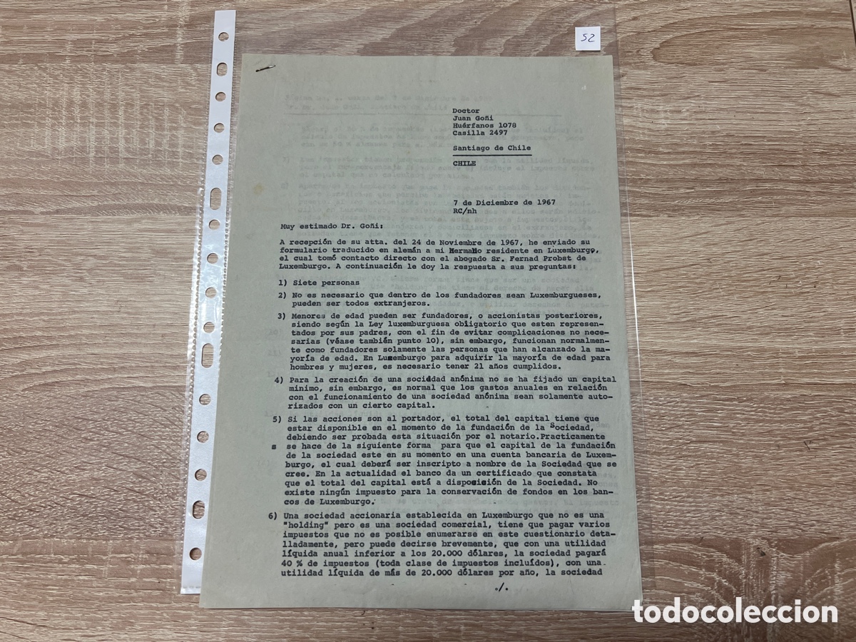 Coleccionismo deportivo: CARTA DOCUMENTO FIFA A&Ntilde;OS 60
