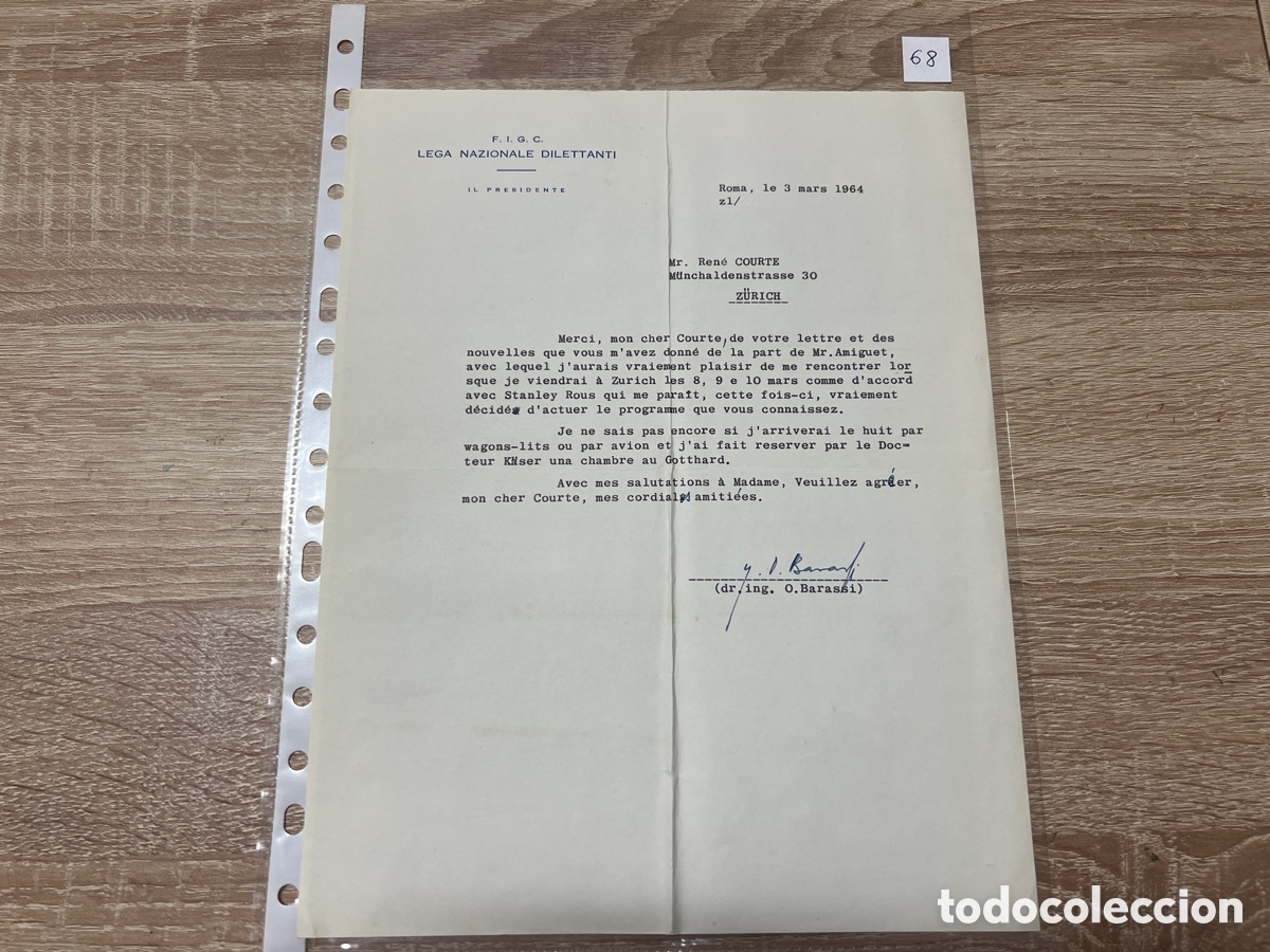 Coleccionismo deportivo: CARTA DOCUMENTO FIFA A&Ntilde;OS 60