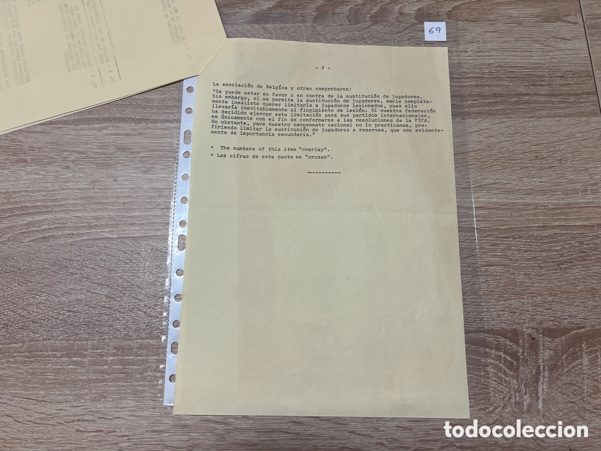Coleccionismo deportivo: CARTA DOCUMENTO FIFA A&Ntilde;OS 60 - Foto 3
