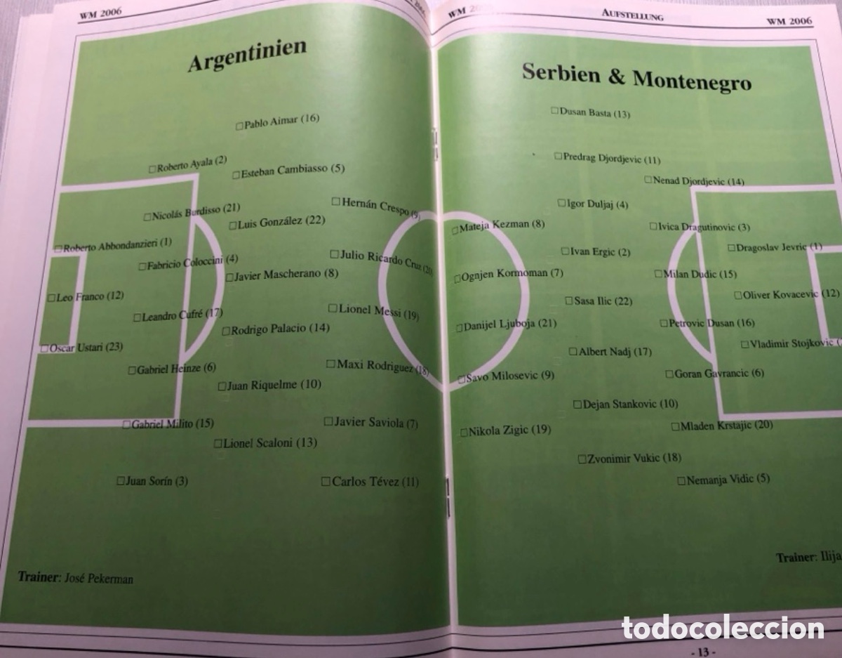 Coleccionismo deportivo: 2006 Messi debut programa Argentina Serbia wc 2006 - Foto 2