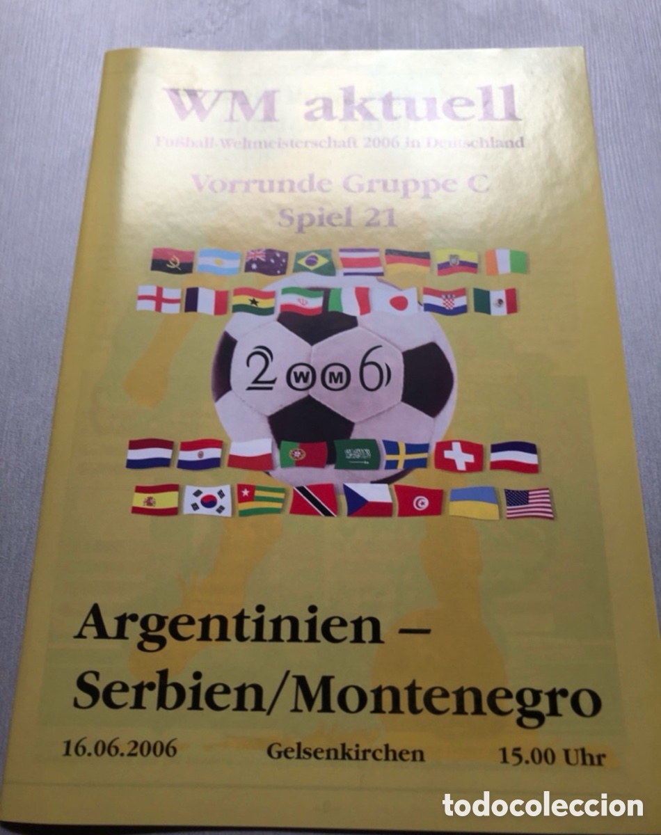 Coleccionismo deportivo: 2006 Messi debut programa Argentina Serbia wc 2006