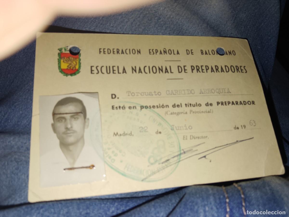 Coleccionismo deportivo: Federaci&oacute;n espa&ntilde;ola de balonmano entrenadores 1963