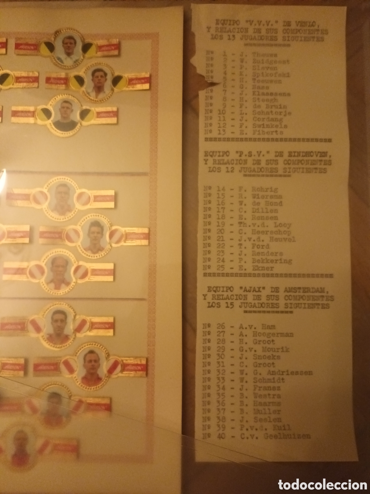 Coleccionismo deportivo: FUTBOLISTAS. RELACI&Oacute;N A LA DERECHA CON SUS EQUIPOS. VER FOTOS
