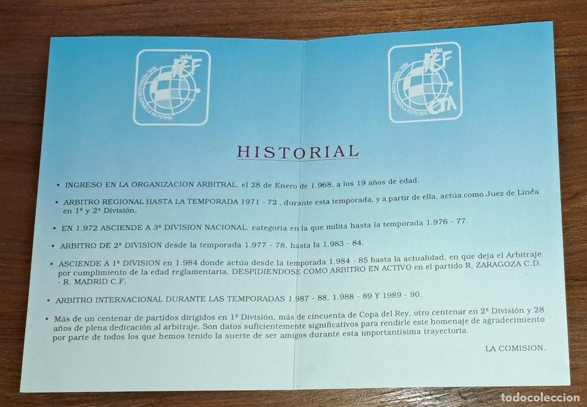 Coleccionismo deportivo: HOMENAJE AL &Aacute;RBITRO JOS&Eacute; FRANCISCO P&Eacute;REZ S&Aacute;NCHEZ - MURCIA, 4 DE JUNIO DE 1994 - Foto 4