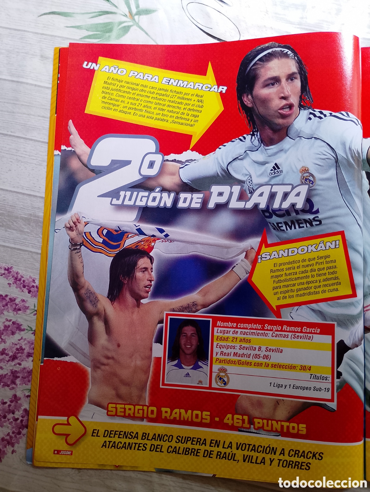 Coleccionismo deportivo: Sergio Ramos. Real Madrid. Ficha temporada 2007-2008.