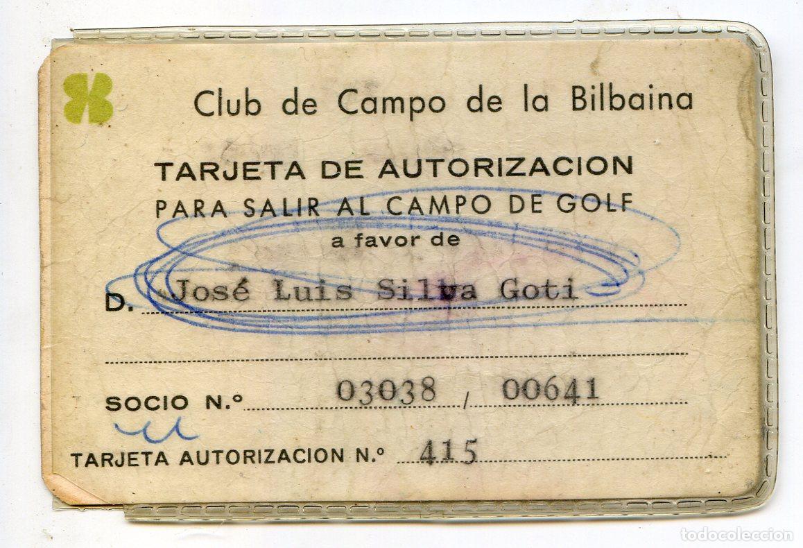 Coleccionismo deportivo: Bilbao. Club de Campo de La Bilba&iacute;na. Tarjeta para el campo de golf 1977