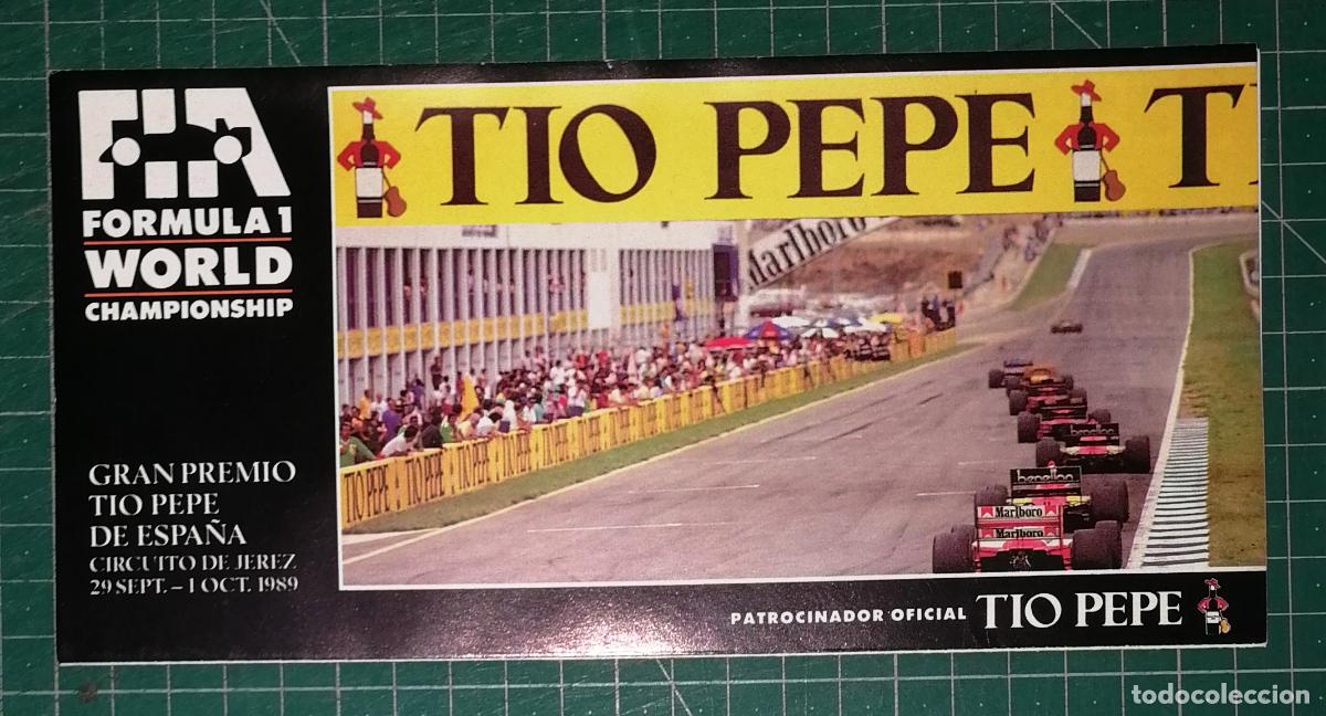 Coleccionismo deportivo: FOLLETO. GRAN PREMIO T&Iacute;O PEPE ESPA&Ntilde;A. FIA FORMULA 1 WORLD CHAMPIONSHIP. Circuito Jerez. 1989